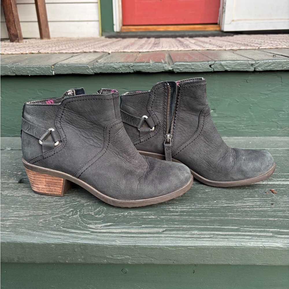 Teva Foxy Ankle Boots with Wooden Heel